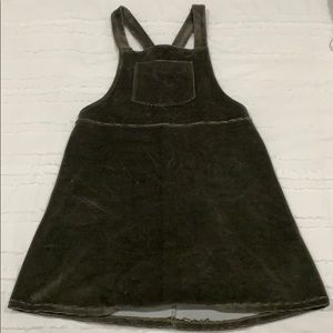 HOLLISTER green overall ribbed dress